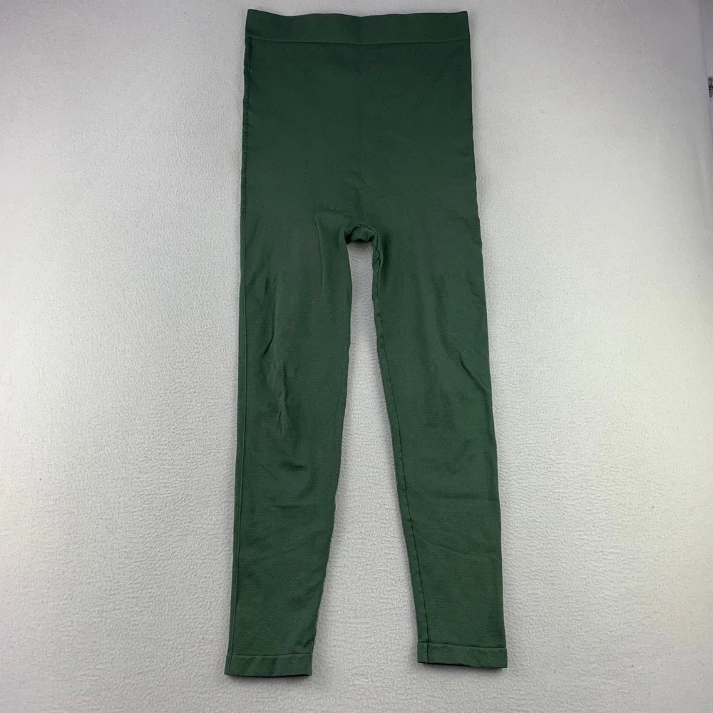 BLANQI Everyday Leggings Women XL Green High Waisted‎ Seamless Maternity Support